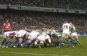 26 November 2006; The teams go into a scrum during the first half. Autumn Internationals, Ireland v The Pacific Islands, Lansdowne Road, Dublin. Picture credit: Brendan Moran / SPORTSFILE