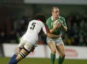 26 November 2006; Denis Hickie, Ireland, is tackled by Daniel Leo, The Pacific Islands. Autumn Internationals, Ireland v The Pacific Islands, Lansdowne Road, Dublin. Picture credit: Brendan Moran / SPORTSFILE