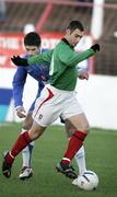25 November 2006; Gary Hamilton, Glentoran, in action against Ross Black, Glenavon. Carnegie Premier League, Glentoran v Glenavon, The Oval, Belfast. Picture credit:  Russell Pritchard / SPORTSFILE