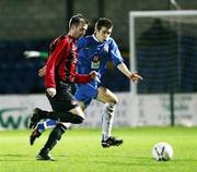 1 December 2006; Stephen Shaw, Crusaders, in action against Neil Gawley, Glenavon. Carnegie Premier League, Glenavon v Crusaders, Mourneview Park, Lurgan, Co. Armagh. Picture credit: Oliver McVeigh / SPORTSFILE