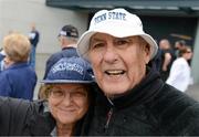 30 August 2014; Helen and James Hancock, of Chevy Chase, Maryland wear their PSU colors on their heads. Croke Park Classic 2014, Penn State v University of Central Florida. Croke Park, Dublin. Picture credit: Cody Glenn / SPORTSFILE