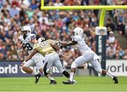 30 August 2014; Zach Zwinak, Penn State, supported by DaeSean Hamilton, right, in action against Clayton Geathers, University of Central Florida. Croke Park Classic 2014, Penn State v University of Central Florida. Croke Park, Dublin. Picture credit: Pat Murphy / SPORTSFILE