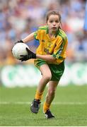 31 August 2014; Emma Dunphy, Scoil an Chroí Ró Naofa, Kilkenny, representing Donegal, during the INTO/RESPECT Exhibition GoGames. Croke Park, Dublin. Picture credit: Stephen McCarthy / SPORTSFILE