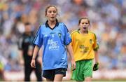 31 August 2014; Lisa Walsh, Ballylinan N.S, Laois, representing Dublin, during the INTO/RESPECT Exhibition GoGames. Croke Park, Dublin. Picture credit: Stephen McCarthy / SPORTSFILE