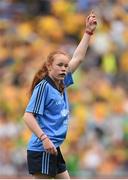 31 August 2014; Kate Kenny, St. Cynocs N.S, Offaly, representing Dublin, during the INTO/RESPECT Exhibition GoGames. Croke Park, Dublin. Picture credit: Stephen McCarthy / SPORTSFILE