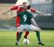 1 January 2007; Peter Kennedy, Portadown, in action against John O'Loughlin, Cliftonville. Carnegie Premier League, Portadown v Cliftonville, Shamrock Park, Portadown, Co. Armagh. Picture credit: Oliver McVeigh / SPORTSFILE