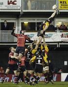 5 January 2007; Chris Wyatt, Munster, in action in the line-out against Ian Gough, Newport Gwent Dragons. Magners League, Newport Gwent Dragons v Munster, Rodney Parade, Newport, Gwent, Wales. Picture credit: Pat Murphy / SPORTSFILE