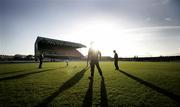 6 January 2007; The Glentoran team warm up before the match. Carnegie Premier League, Glentoran v Armagh City, The Oval, Belfast, Co. Antrim. Picture Credit: Russell Pritchard / SPORTSFILE