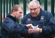 7 January 2007; Armagh Assistant Manager, John Rafferty, talks with Manager, Joe Kernan. Gaelic Life Dr. McKenna Cup, Section A, First Round, St Mary's v Armagh, Oliver Plunkett Park, Crossmaglen, Co Armagh. Picture credit: Russell Pritchard / SPORTSFILE