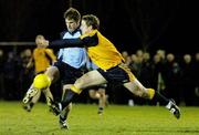 9 January 2007; Ger Cullen, Dublin, in action against Brian O'Reilly, DCU. O'Byrne Cup, First Round, Dublin v DCU, Sean Moore Park, Dublin. Picture credit: Pat Murphy / SPORTSFILE