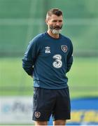 5 September 2014; Republic of Ireland assistant manager Roy Keane during squad training ahead of their UEFA EURO 2016 Championship Qualifer against Georgia on Sunday. Republic of Ireland Squad Training, Gannon Park, Malahide, Co. Dublin. Photo by Sportsfile