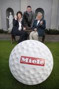 11 January 2007; Patrick McGrath, Chief Executive, Miele Ireland, with Sinead Heraty, Chief Executive, Irish Ladies Golf Union, left, and Ann Bradshaw, President, ILGU, at the launch of the 'Miele All-Ireland Ladies Fourball Championship' and confirmation of a three year sponsorship deal with Miele Ireland. The competition begins in April 2007 and will consist of eight rounds. The regional finals will be held on 14th August 2007 at Slieve Russell, County Cavan and the semi-finals and final will take place on the 15th & 16th September 2007 at Mount Juliet, County Kilkenny. Elm Park Golf & Sports Club, Donnybrook, Dublin. Picture credit: Brian Lawless / SPORTSFILE