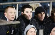 13 January 2007; Rory Gallagher, Cavan, centre, sits with team-mates Jason Reilly and Anthony Forde on the bench . Gaelic Life Dr McKenna Cup, section B, Cavan v Queens University, Kingspan Breffni Park, Cavan, Co. Cavan. Picture credit: Oliver McVeigh / SPORTSFILE