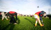 14 January 2007; The Antrim team warm up. McKenna Cup, Section C, 2nd Round, Antrim v Donegal, Casement Park, Belfast, Co. Antrim. Picture credit: Russell Pritchard  / SPORTSFILE