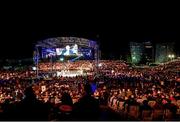 6 September 2014; A general view of the arena ahead of the fight. Titanic Showdown, Carl Frampton v Kiko Martinez, IBF Super-bantamweight Title Fight. Titanic Quarter, Belfast, Co. Antrim. Picture credit: Oliver McVeigh / SPORTSFILE