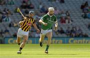 7 September 2014; Cian Lynch, Limerick, in action against Ross Butler, Kilkenny. Electric Ireland GAA Hurling All Ireland Minor Championship Final, Kilkenny v Limerick. Croke Park, Dublin. Picture credit: Ray McManus / SPORTSFILE