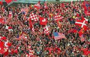12 September 1999; Cork supporters during the Guinness All-Ireland Senior Hurling Championship Final between Cork and Kilkenny at Croke Park in Dublin. Photo by Brendan Moran/Sportsfile
