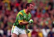 26 September 1999; Evan Kelly of Meath celebrates after scoring a point during the Bank of Ireland All-Ireland Senior Football Championship Final match between Meath and Cork at Croke Park in Dublin. Photo by Brendan Moran/Sportsfile
