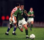 4 September 1999; Gary Kelly of Republic of Ireland during the UEFA European Championships Qualifying Group 8 match between Croatia and Republic of Ireland at Maksimir Stadium in Zagreb, Croatia. Photo by David Maher/Sportsfile