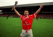 12 September 1999; Kevin Murray of Cork celebrates following the Guinness All-Ireland Senior Hurling Championship Final between Cork and Kilkenny at Croke Park in Dublin. Photo by Ray McManus/Sportsfile