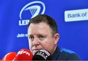 11 September 2014; Leinster head coach Matt O'Connor during a press conference ahead of their Guinness PRO12, Round 2, game against Scarlets on Saturday. Leinster Rugby Press Conference, Leinster Rugby HQ, UCD, Belfield, Dublin. Picture credit: Matt Browne / SPORTSFILE