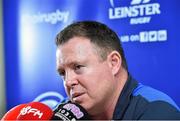 11 September 2014; Leinster head coach Matt O'Connor during a press conference ahead of their Guinness PRO12, Round 2, game against Scarlets on Saturday. Leinster Rugby Press Conference, Leinster Rugby HQ, UCD, Belfield, Dublin. Picture credit: Matt Browne / SPORTSFILE