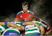 12 September 2014; Robin Copeland, Munster, watches the scrum develop. Guinness PRO12, Round 2, Benetton Treviso v Munster, Stadio Comunale di Monigo, Treviso, Italy. Picture credit: Roberto Bregani / SPORTSFILE