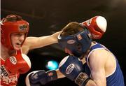 2 February 2007; Ryan Lindberg, left, in action against Kevin Fennessy, Bantamweight title. Irish Senior Boxing Championship Finals, National Stadium, Dublin. Picture Credit: David Maher / SPORTSFILE