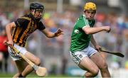 7 September 2014; Edward Doyle, Limerick, in action against Pat Lyng, Kilkenny. Electric Ireland GAA Hurling All Ireland Minor Championship Final, Kilkenny v Limerick. Croke Park, Dublin. Picture credit: Piaras Ó Mídheach / SPORTSFILE