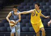 1 February 2007; John McGowan, Summerhill Sligo, in action against Adam Browne, St. Josephs Rochfortbridge. U16.B. Boys Schools Cup Finals, Summerhill Sligo v St. Josephs Rochfortbridge, Westmeath, National Basketball Arena, Tallaght, Dublin. Picture credit: Pat Murphy / SPORTSFILE