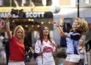 2 February 2007; Models Pippa O'Connor, Justine Luykx, Tyrone, and Ruth O'Neill, Dublin, announcing Ladbrokes specials ahead of the Dublin v Tyrone, Allianz League clash at Croke Park.The much anticipated League opener will be the first ever game under the new flood lights of Croke Park. Duke Street, Dublin. Photo by Sportsfile  *** Local Caption ***