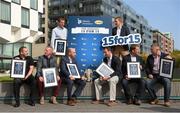 15 September 2014; Pictured at a function to celebrate the Best 15 Hurlers over the last 15 years, a joint initiative between Liberty Insurance and Today FM, are: Colin Lynch, Clare; John Mullane, Waterford; Ben O'Connor, Cork; DJ Carey, Kilkenny; Brendan Cummins, Tipperary; Ollie Canning, Galway; Ken McGrath, Waterford; and Diarmuid O'Sullivan, Cork. Not pictured due to training commitments are Kilkenny's Jackie Tyrrell, JJ Delaney, Tommy Walsh, Derek Lyng, Henry Shefflin and Eddie Brennan and Tipperary's Eoin Kelly. Thousand of votes were cast by members of the public before an expert panel of judges, comprising of Galway Hurling Captain Joe Canning; former Dublin Hurling Manager Anthony Daly; former Cork and Limerick Hurling Manager John Allen; former Kilkenny Hurling player DJ Carey, Liberty Insurance CEO Patrick O’Brien; Today FM Sports Editor John Duggan; Today FM Sports Reporter Paul Collins; and Today FM Presenter Matt Cooper, decided on the winning 15 for 15. The Marker Hotel, Dublin. Picture credit: Pat Murphy / SPORTSFILE