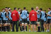 15 September 2014; Munster's Paul O'Connell speaks to players and coaches during squad training ahead of their side's Guinness PRO12, Round 3, match against Zebre on Friday. Munster Rugby Squad Training, University of Limerick, Limerick. Picture credit: Diarmuid Greene / SPORTSFILE