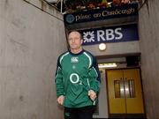 10 February 2007; Ireland's Denis Hickie makes his way out onto the pitch for the captain's run. Ireland Rugby Captain's Run, Croke Park, Dublin. Picture Credit: Matt Browne / SPORTSFILE