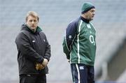 10 February 2007; Ireland's head coach Eddie O'Sullivan with assistant coach Niall O'Donovan during the captain's run. Ireland Rugby Captain's Run, Croke Park, Dublin. Picture Credit: Matt Browne / SPORTSFILE