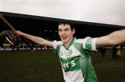 10 February 2007; Ballyhale Shamrocks Patrick Reid celebrates victory. AIB All-Ireland Senior Club Hurling Semi-Final, Ballyhale Shamrocks v Toomevara, O'Moore Park, Portlaoise, Co. Laois. Picture Credit: Ray McManus / SPORTSFILE *** Local Caption ***