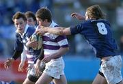 12 February 2007; Charles O'Callaghan, Clongowes Wood College, is tackled by David Wilson, St. Mary's College. Leinster Schools Cup Quarter-Final, Clongowes Wood v St Mary's College, Donnybrook, Dublin. Picture credit: David Maher / SPORTSFILE