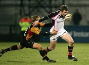 16 February 2007; Tommy Bowe, Ulster, is tackled by Paul Emerick, Dragons. Magners League, Ulster v Dragons, Ravenhill Park, Belfast Co. Antrim. Picture credit: Oliver McVeigh / SPORTSFILE