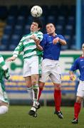 24 February 2007; Aidan O'Kane, Linfield, in action against Paul McDonald, Donegal Celtic. Irish League, Linfield v Donegal Celtic, Windsor Park, Belfast, Co Antrim. Picture Credit: Oliver McVeigh / SPORTSFILE
