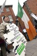 24 February 2007; A Republican Sinn Fein supporter outside Croke Park before the Ireland v England Six Nations game. Croke Park, Dublin. Photo by Sportsfile