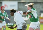 25 February 2007; Maggie Alphonsi, England, is tackled by Jeannette Feighery, Ireland. Women's Six Nations Rugby, Ireland v England, Thomond Park, Limerick. Picture Credit: Kieran Clancy / SPORTSFILE