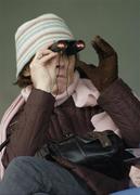 25 February 2007; A spectator watches the game through a pair of binoculars. Allianz National Football League, Division 1B, Round 3, Laois v Louth, O'Moore Park, Portlaoise, Co. Laois. Photo by Sportsfile