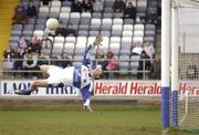 25 February 2007; Laois goalkeeper Michael Nolan saves a penalty. Allianz National Football League, Division 1B, Round 3, Laois v Louth, O'Moore Park, Portlaoise, Co. Laois. Photo by Sportsfile
