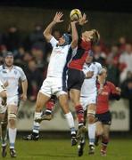 2 March 2007; Shaun Payne, Munster, in action against Tom James, Cardiff Blues. Magners League, Munster v Cardiff Blues, Musgrave Park, Cork. Picture credit: Matt Browne / SPORTSFILE