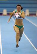 3 March 2007; Ireland's Anna Boyle on her way to finishing third in the Women's 60m heat, setting a new Irish record of 7.30s and qualifying for the semi-final. European Indoor Athletics Championships, National Indoor Arena, Birmingham, England. Picture credit: Pat Murphy / SPORTSFILE *** Local Caption ***