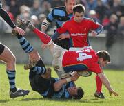 3 March 2007; Martin McPhail, UL Bohemians, is tackled by Ian Dowling, Shannon. AIB League Division 1, UL Bohemians v Shannon, Thomond Park, Limerick. Picture credit: Kieran Clancy / SPORTSFILE