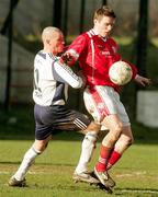 3 March 2007; Cliftonville's Sean Cleary in action against Portadown's Jamie Marks. JJB Sports Irish Cup Quarter-Final, Cliftonville v Portadown, Solitude, Belfast, Co Antrim. Picture Credit: Gerard Smyth / SPORTSFILE