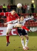 3 March 2007; Cliftonville's Declan O'Hara in action against Portadown's Kevin Braniff. JJB Sports Irish Cup Quarter-Final, Cliftonville v Portadown, Solitude, Belfast, Co Antrim. Picture Credit: Gerard Smyth / SPORTSFILE