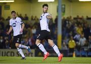 26 September 2014; Richie Towell, Dundalk, celebrates after scoring his side's first goal. SSE Airtricity League Premier Division, UCD v Dundalk, Belfield Bowl, UCD, Belfield, Dublin. Picture credit: Pat Murphy / SPORTSFILE