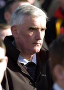 5 March 2004; Derry manager Mickey Moran in attendance during the funeral of Tyrone football captain Cormac McAnallen at St. Patrick's Church in Eglish, Tyrone. Photo by Ray McManus/Sportsfile